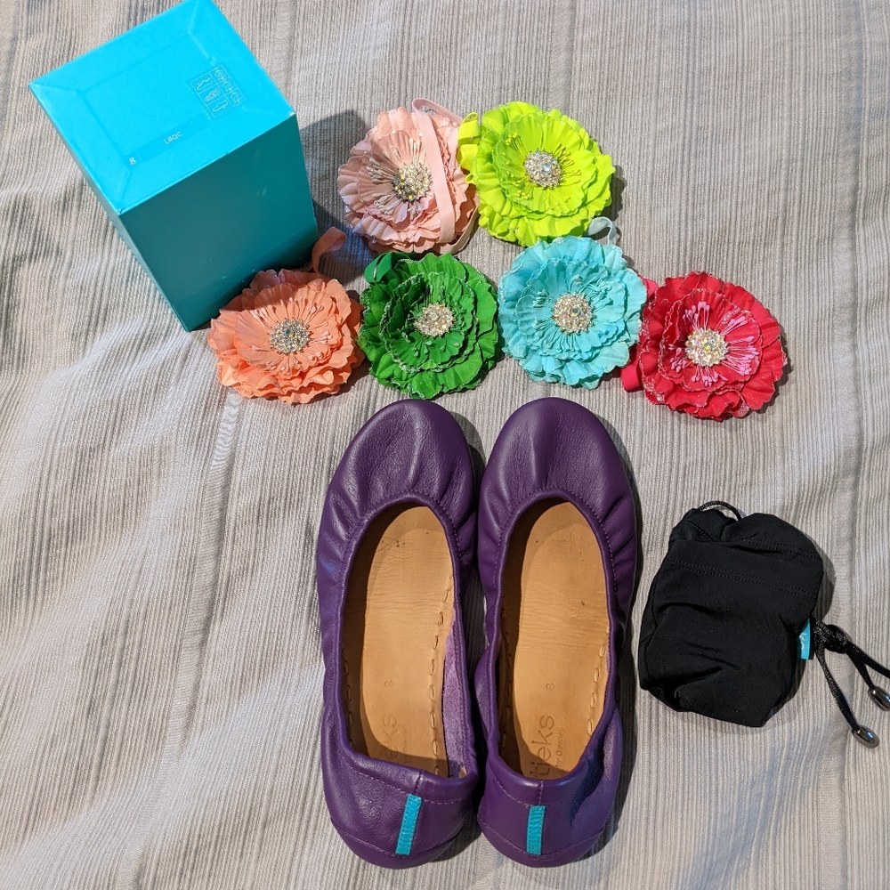 EUC Lilac Tieks, size 8